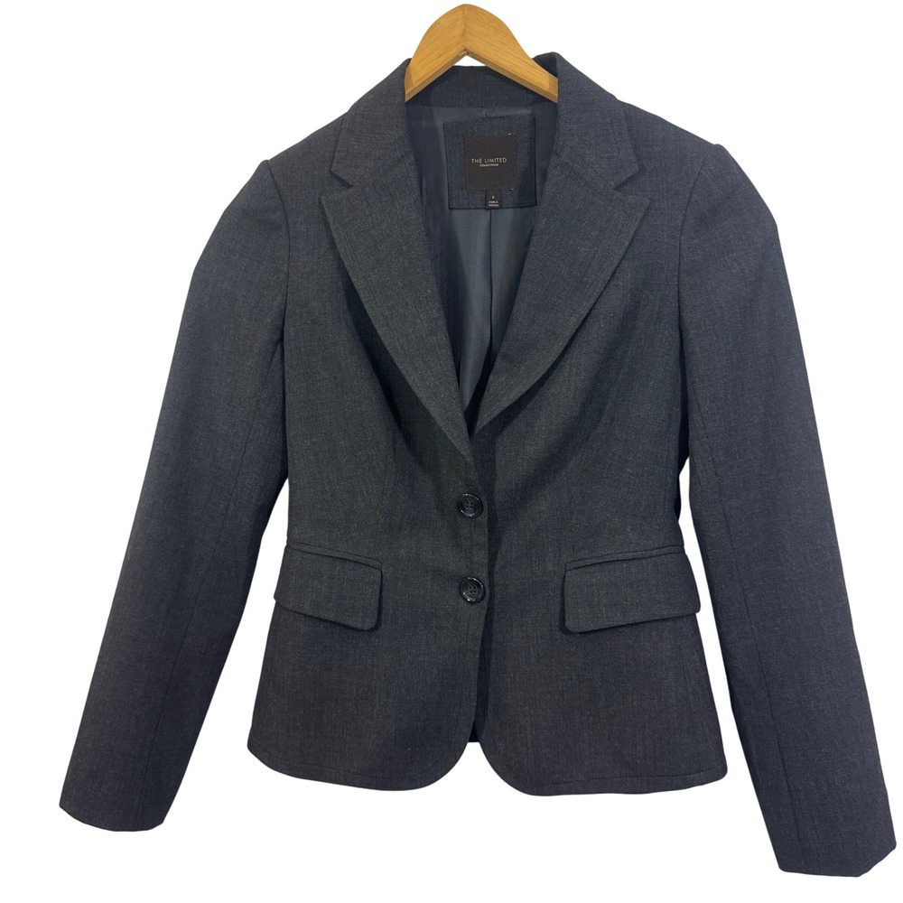 The Limited Collection Women's Gray Blazer Business Career Jacket Size 2‎